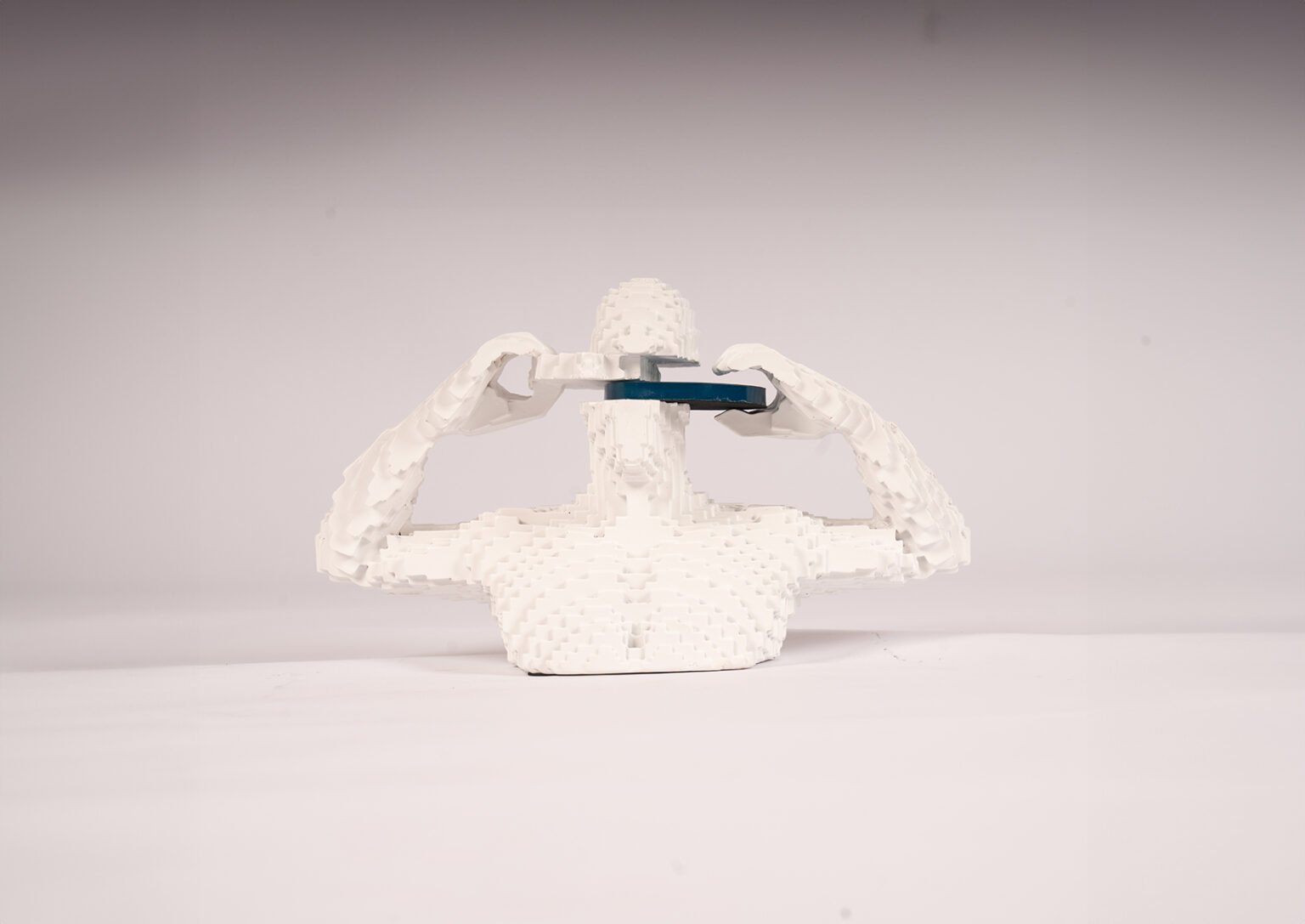 sculpture Blockman décorative blanc