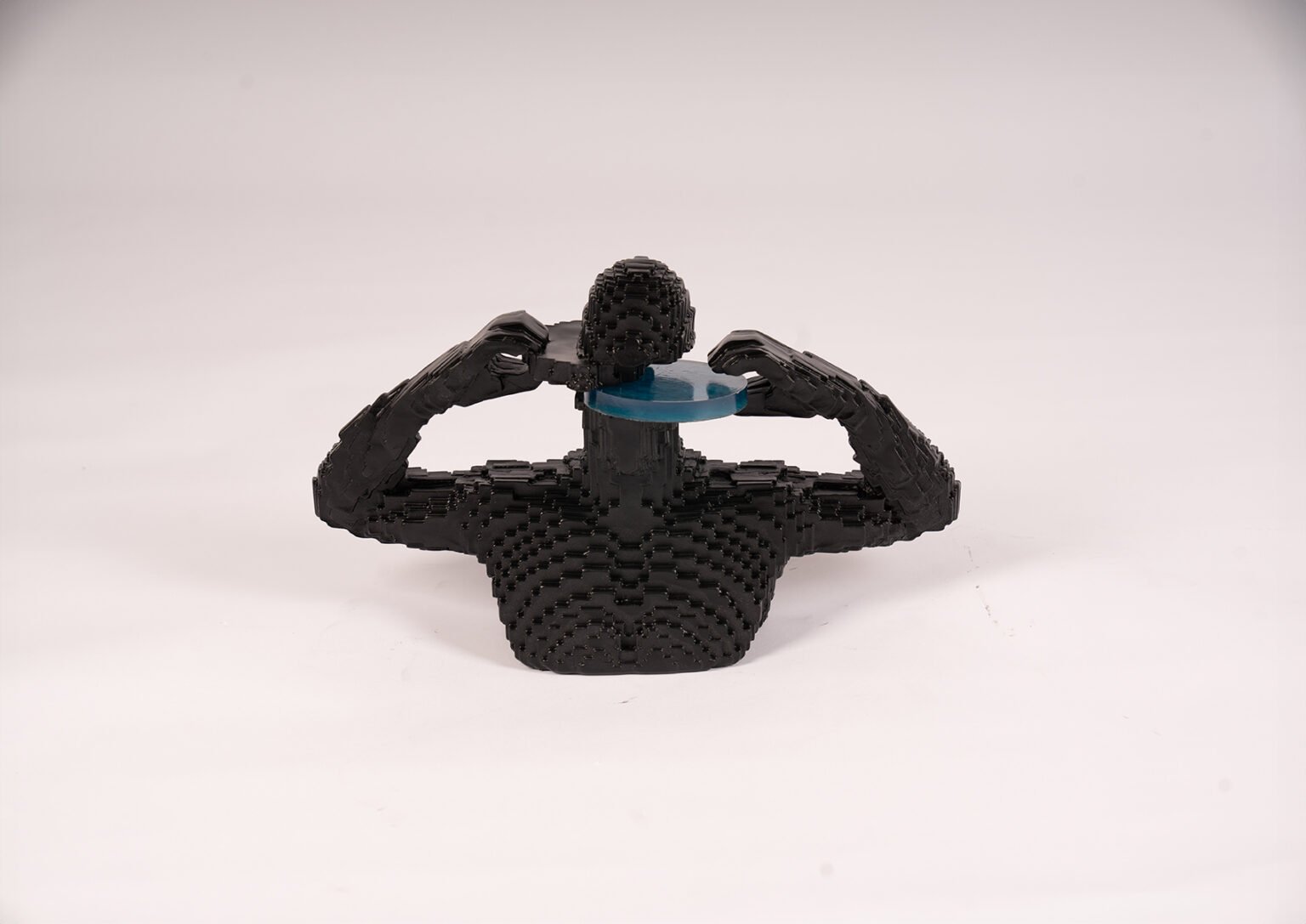 sculpture Blockman décorative noir