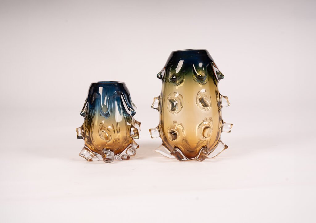 Vases en verre soufflé