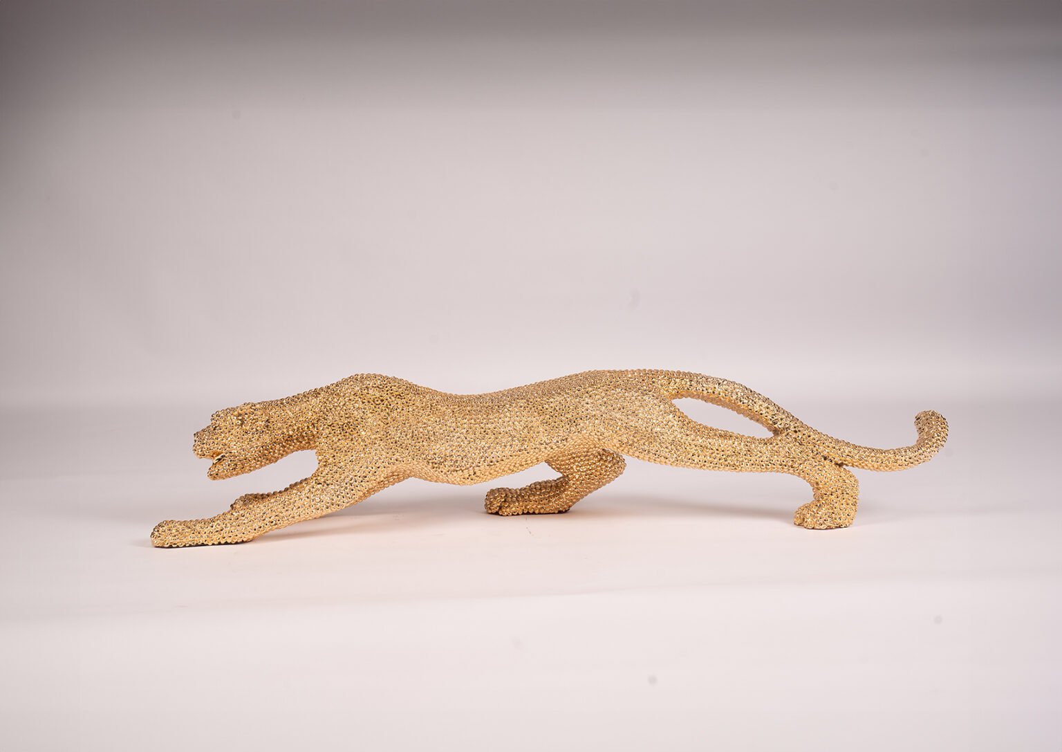 Statue Léopard doré