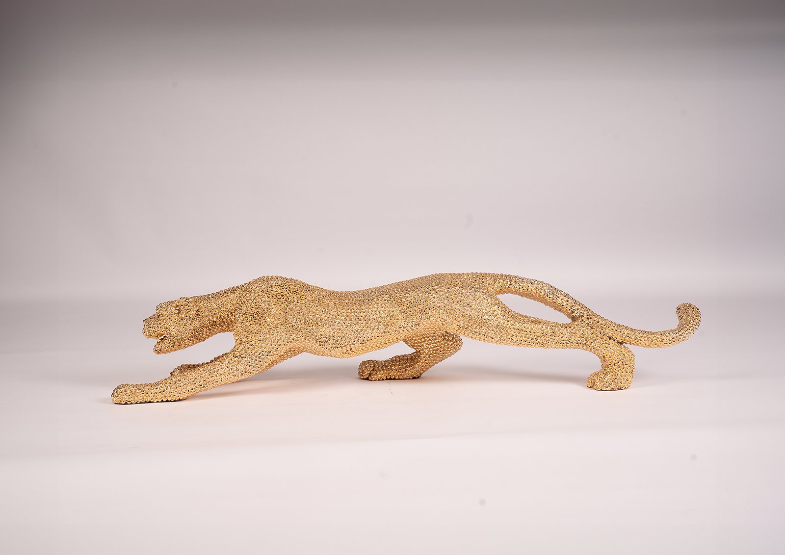 Statue Léopard doré