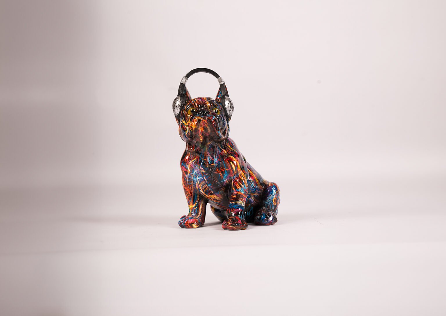 Statue Bouledogue Graffiti